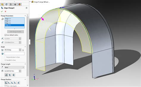 solidworks edge flanges